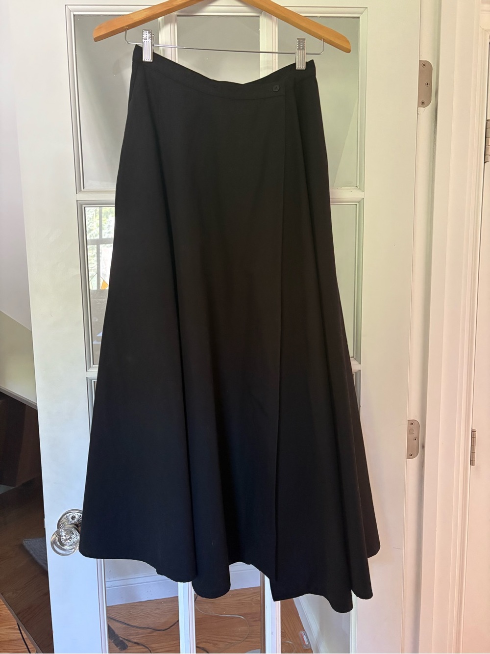 OZMA Poplin Wrap Skirt black cotton sz M - Picture 3 of 8